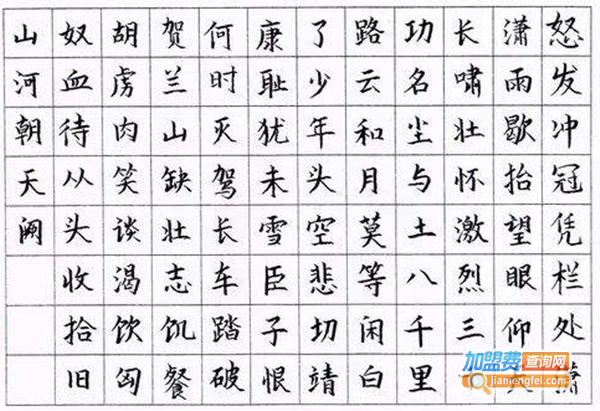 硬笔培训班加盟费