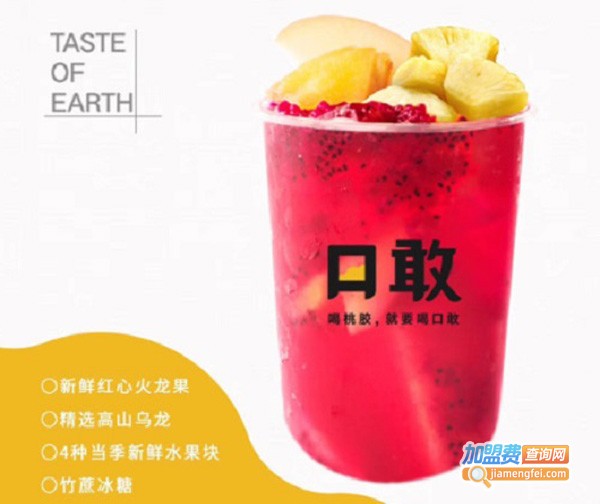 口敢桃胶鲜果茶