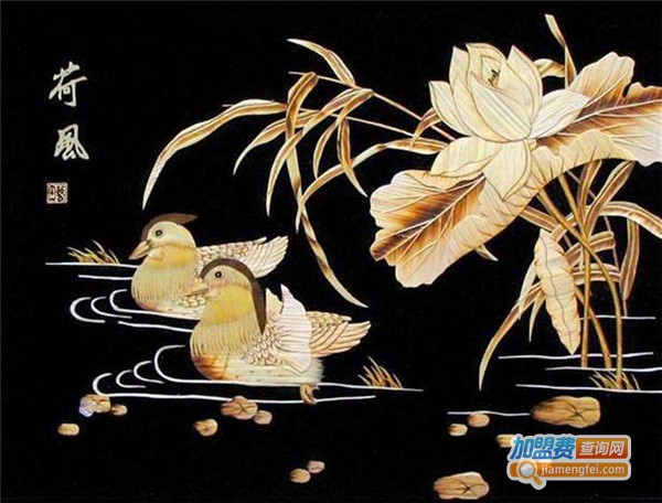 水淀风芦苇画