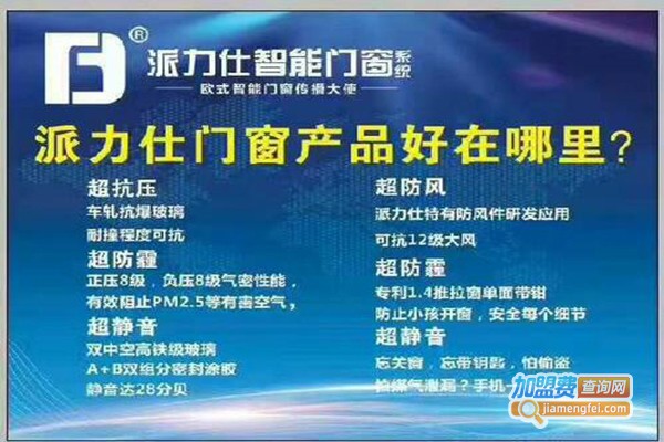 派力仕门窗加盟门店