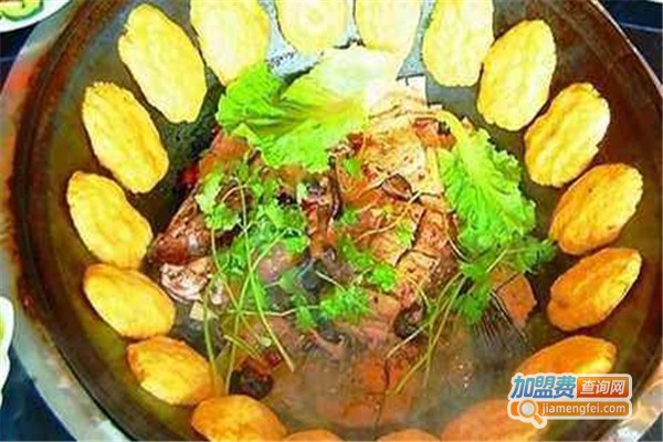 大铁锅灶台鱼