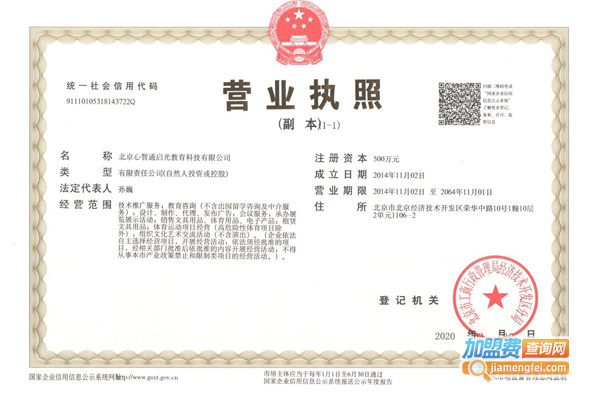 心智通全脑教育加盟费