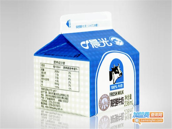 晨光鲜牛奶加盟费多少？
