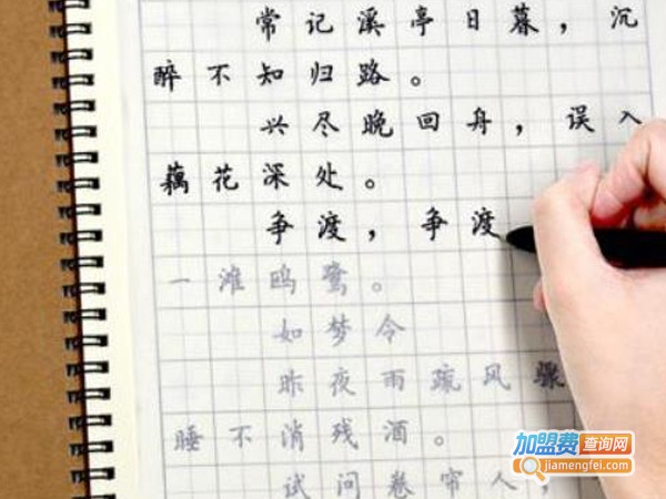 练字培训加盟费