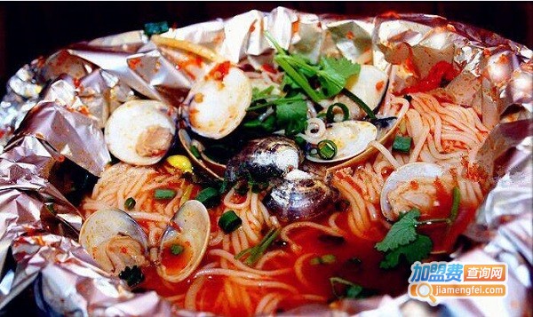 锡纸海鲜米线