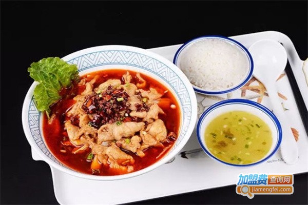 水煮肉片米饭