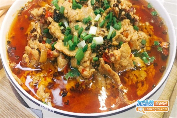 一碗水煮肉片干掉三碗米饭加盟费