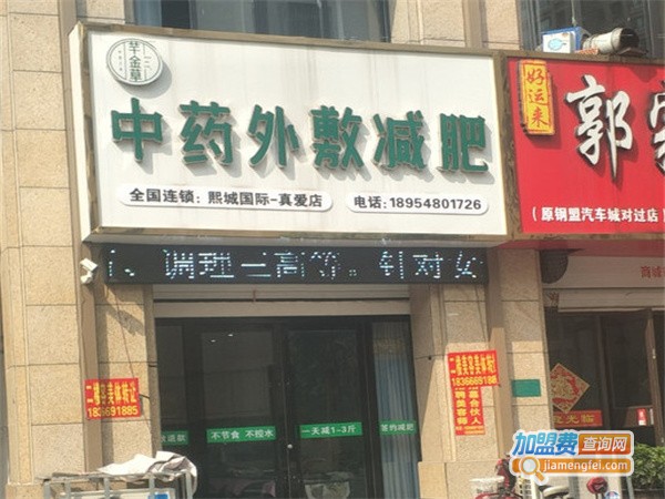 芊金草中药外敷减肥加盟费